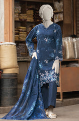 EMBROIDERED PRINTED LAWN STITCHED 3 PIECE