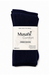 MUSAFIR COMFORT CREW SOCKS (PACK OF 3)