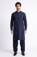 NAVY BLENDED KAMEEZ SHALWAR