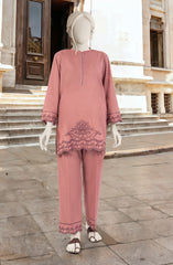 EMBROIDERED CAMBRIC STITCHED 2 PIECE