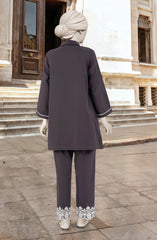 EMBROIDERED CAMBRIC STITCHED 2 PIECE