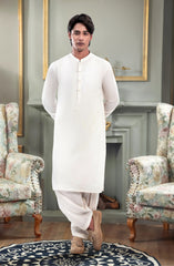 CREAM 100% COTTON KAMEEZ SHALWAR