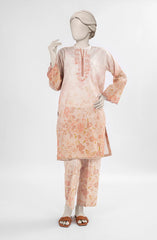 EMBROIDERED PRINTED CAMBRIC STITCHED 2 PIECE