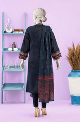 EMBROIDERED ZARI TAR STITCHED 3 PIECE