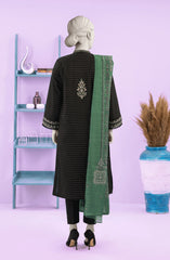 EMBROIDERED ZARI TAR STITCHED 3 PIECE