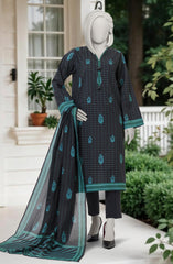 PRINTED ZARI TAR LAWN  STITCHED 3 PIECE