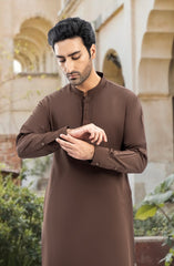 BROWN BLENDED KAMEEZ SHALWAR