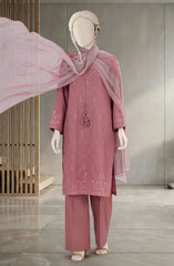 EMBROIDERED CAMBRIC 3PCS UNSTITCHED