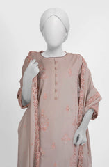 EMBROIDERED CAMBRIC STITCHED 3 PIECE
