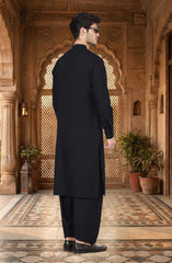 NAVY BLENDED KAMEEZ SHALWAR