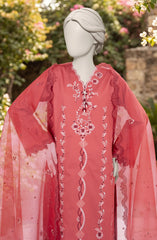 EMBROIDERED CAMBRIC 3PCS UNSTITCHED