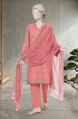 EMBROIDERED CAMBRIC 3PCS UNSTITCHED
