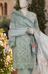 EMBROIDERED PRINTED LAWN 3PCS UNSTITCHED