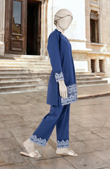 EMBROIDERED CAMBRIC STITCHED 2 PIECE