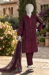 EMBROIDERED PRINTED LAWN 3PCS UNSTITCHED