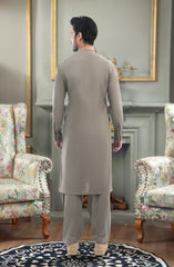SLATE GREY BLENDED KAMEEZ SHALWAR