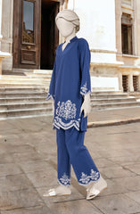 EMBROIDERED CAMBRIC STITCHED 2 PIECE