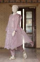 EMBROIDERED CAMBRIC STITCHED 3 PIECE