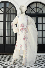 EMBROIDERED CAMBRIC STITCHED 3 PIECE