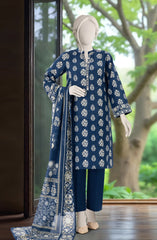 SUMMER'25 PRINTED LAWN 3PCS STITCHED