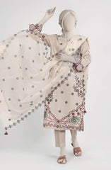 EMBROIDERED CAMBRIC STITCHED 3 PIECE