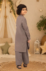 TEA-PINK EMBROIDERED BLENDED KAMEEZ SHALWAR