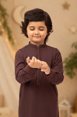 BURGUNDY EMBROIDERED BLENDED KAMEEZ SHALWAR