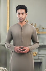 SLATE GREY BLENDED KAMEEZ SHALWAR