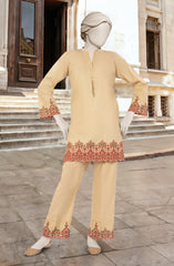 EMBROIDERED CAMBRIC STITCHED 2 PIECE