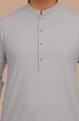 SMOKE-GREY BLENDED KAMEEZ SHALWAR