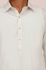 OFF-WHITE BLENDED KAMEEZ SHALWAR