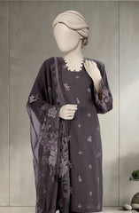 EMBROIDERED CAMBRIC 3PCS UNSTITCHED