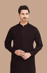 CHOCOLATE-BROWN 100% COTTON KAMEEZ SHALWAR