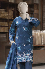 EMBROIDERED PRINTED LAWN STITCHED 3 PIECE