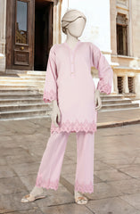 EMBROIDERED CAMBRIC STITCHED 2 PIECE