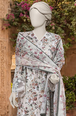 EMBROIDERED PRINTED LAWN 3PCS UNSTITCHED