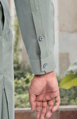 SAGE GREEN BLENDED KAMEEZ SHALWAR