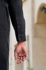 BLACK 100% COTTON KAMEEZ SHALWAR