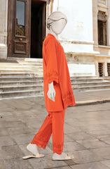 EMBROIDERED CAMBRIC STITCHED 2 PIECE