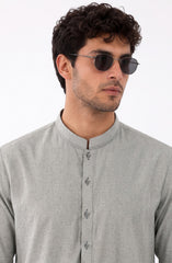 AFRICAN-SAGE EMBROIDERED BLENDED KAMEEZ SHALWAR