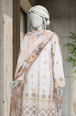 EMBROIDERED CAMBRIC 3PCS UNSTITCHED