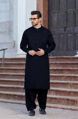 NAVY 100% COTTON KAMEEZ SHALWAR