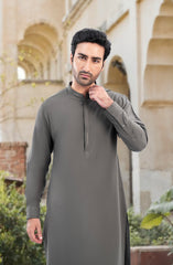 DARK GREY BLENDED KAMEEZ SHALWAR