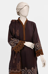 EMBROIDERED CAMBRIC STITCHED 3 PIECE