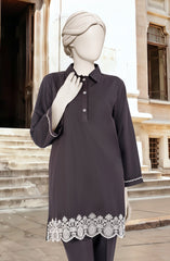 EMBROIDERED CAMBRIC STITCHED 2 PIECE