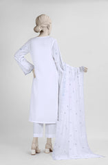 EMBROIDERED CAMBRIC 3PCS UNSTITCHED