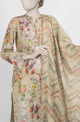 EMBROIDERED PRINTED LAWN STITCHED 3 PIECE