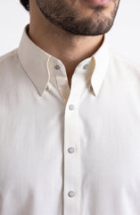 OFF-WHITE BLENDED KURTA PAJAMA