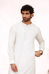 OFF-WHITE BLENDED EMBROIDERED KAMEEZ SHALWAR