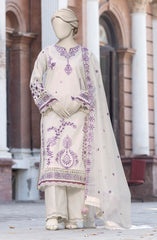 EMBROIDERED CAMBRIC 3PCS UNSTITCHED